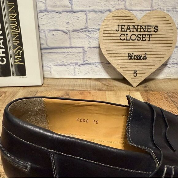 ANTONIO MAURIZI Black LEATHER LOAFER 10 MADE IN ITALY main image 7